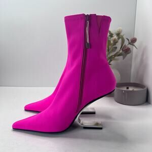 Jeffrey Campbell Compass Neoprene Boots Fuchsia Women's 9.5/EU40 Tried On
